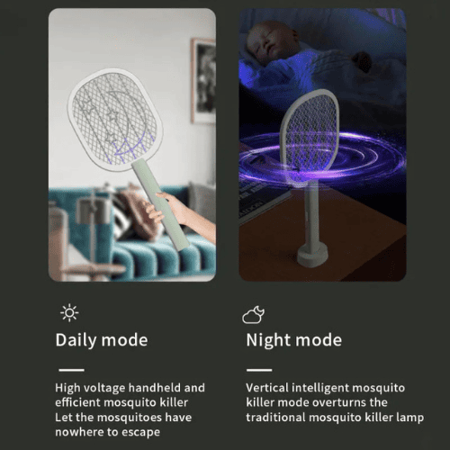 Electric Mosquito Racket - Powerful & Safe Fly Killer!