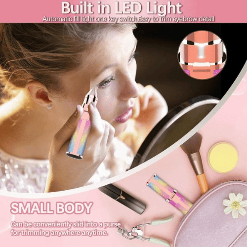 2-in-1 Electric Eyebrow Trimmer and Shaver for Women