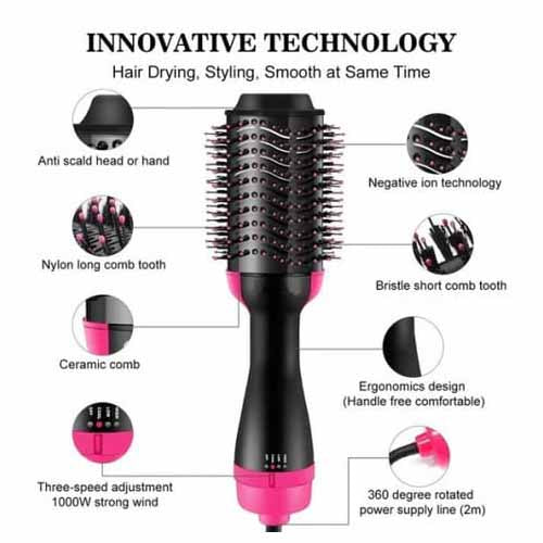 One-Step Hair Dryer and Styler - Salon-Quality Hair at Home