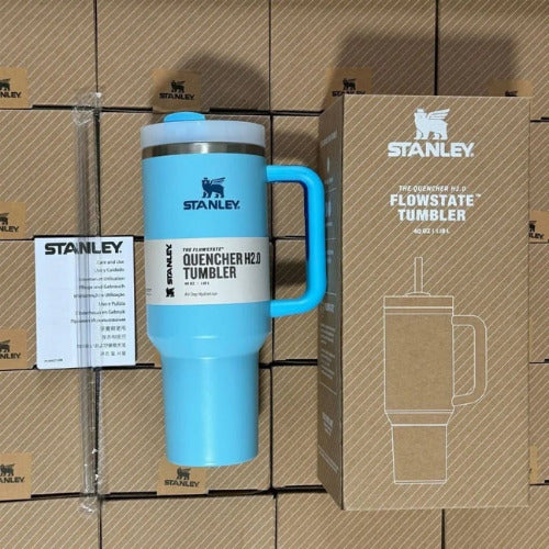 Blue Stanley tumbler