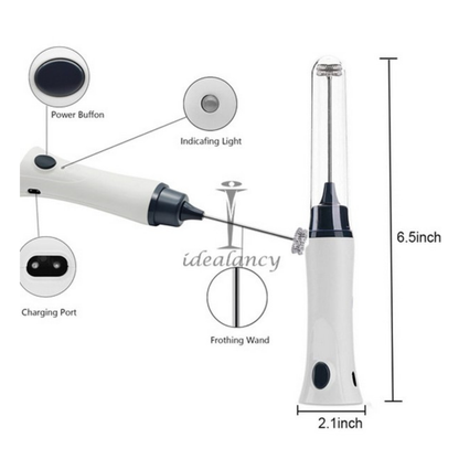 Electric Rechargeable Milk Frother with Frothing Wand