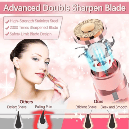 2-in-1 Electric Eyebrow Trimmer and Shaver for Women
