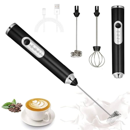 2 in 1 Electric Rechargeable Coffee Beater & Milk Frother and Foamer