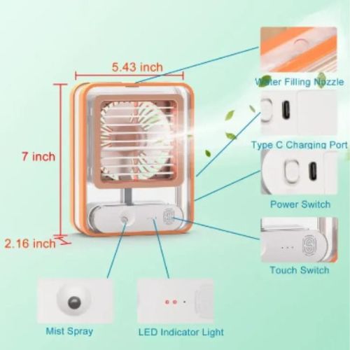 Stay Cool & Refreshed with Our Mini Mist Humidifier Fan!