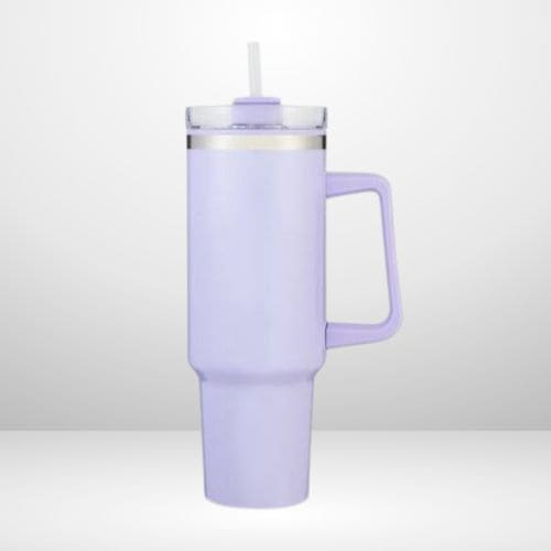 Flow State Tumbler 40oz with Reusable Straw | Insulated Stainless Steel | Purple