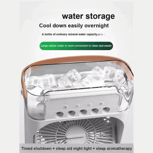 Portable Air Conditioner Fan || Fine Mist Water || Random Colours